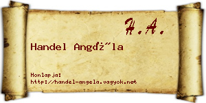 Handel Angéla névjegykártya